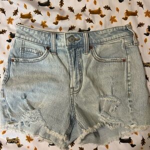Old Navy Light Blue Distressed Denim Shorts